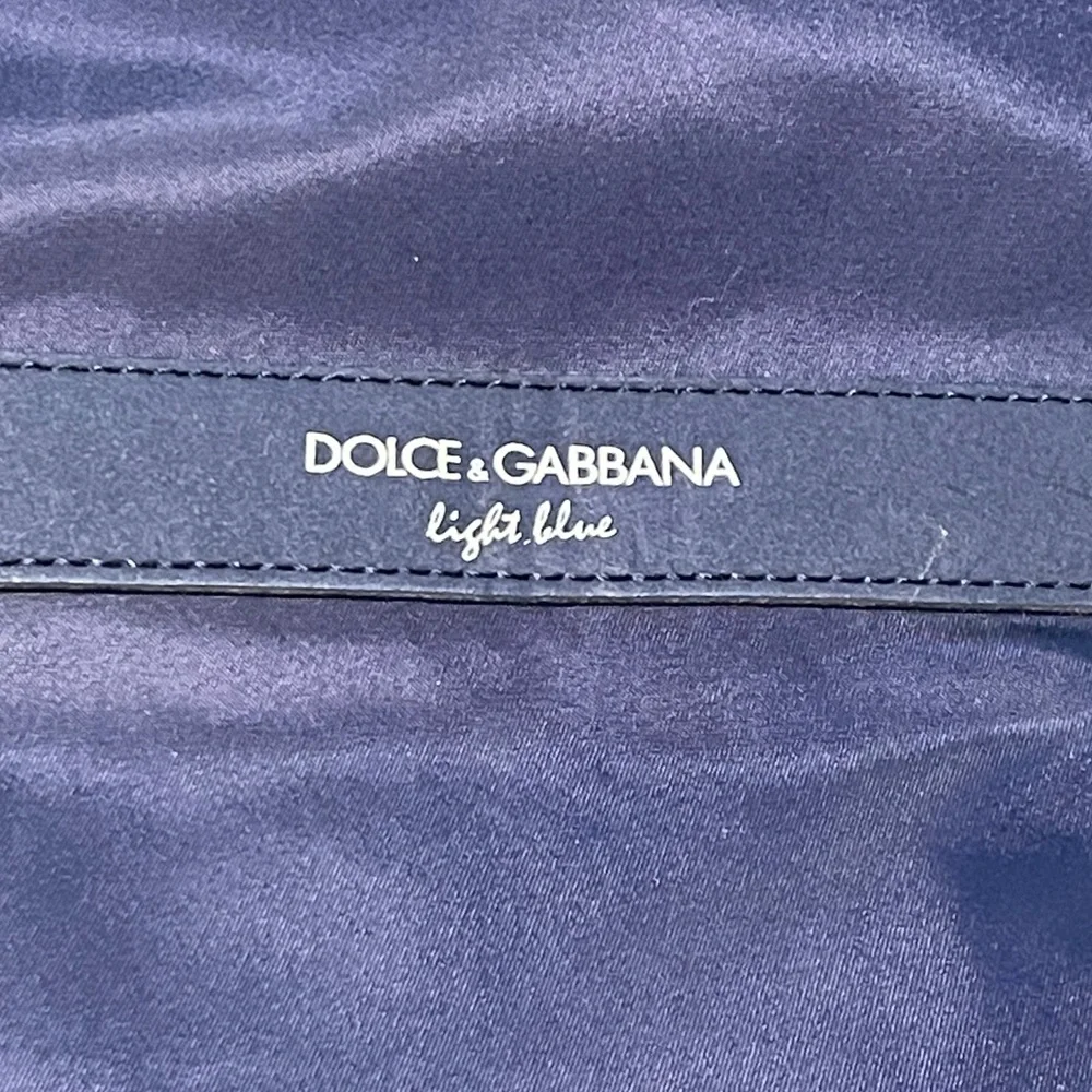 Dolce & Gabbana Navy Blue Men's Gum Tote Bag with Silver Accents Preowned